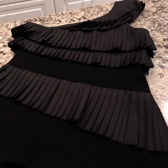 Black One Shoulder Ruffle Top - Picture 5 of 5